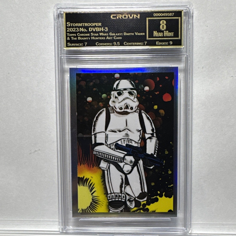 Topps Chrome Star Wars Galaxy Stormtrooper DVBH-3 Graded 8 Near Mint